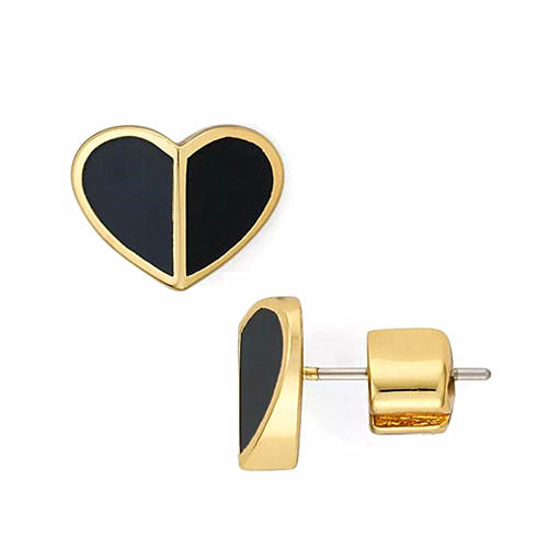 18K gold plated brass jewelry OEM wholesale classic heart studs earrings